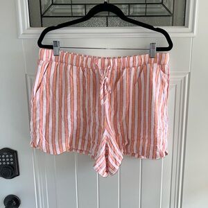 Universal Thread Orange and White Striped Women's Cargo Shorts